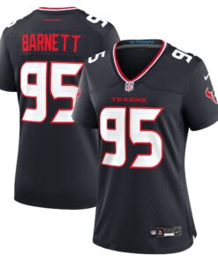 Women's Houston Texans Derek Barnett Navy Team Game Jersey JS1327 nicesnker