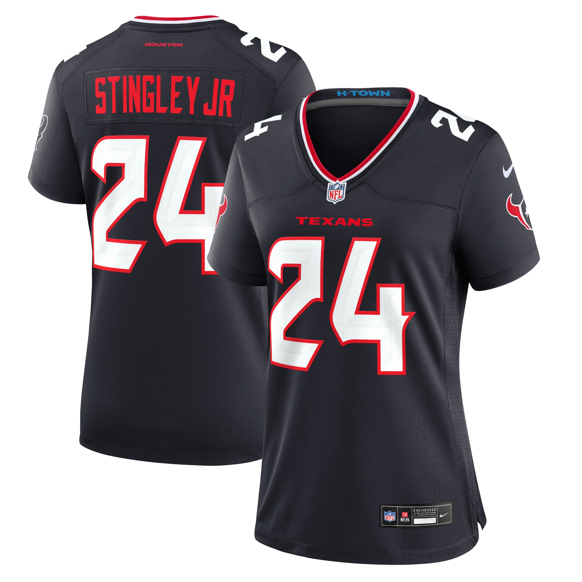 Women's Houston Texans Derek Stingley Jr. Navy Game Jersey JS4988 nicesnker
