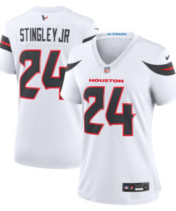 Women's Houston Texans Derek Stingley Jr. White Game Jersey JS7552 nicesnker