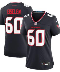 Women's Houston Texans Dieter Eiselen Navy Team Game Jersey JS5413 nicesnker