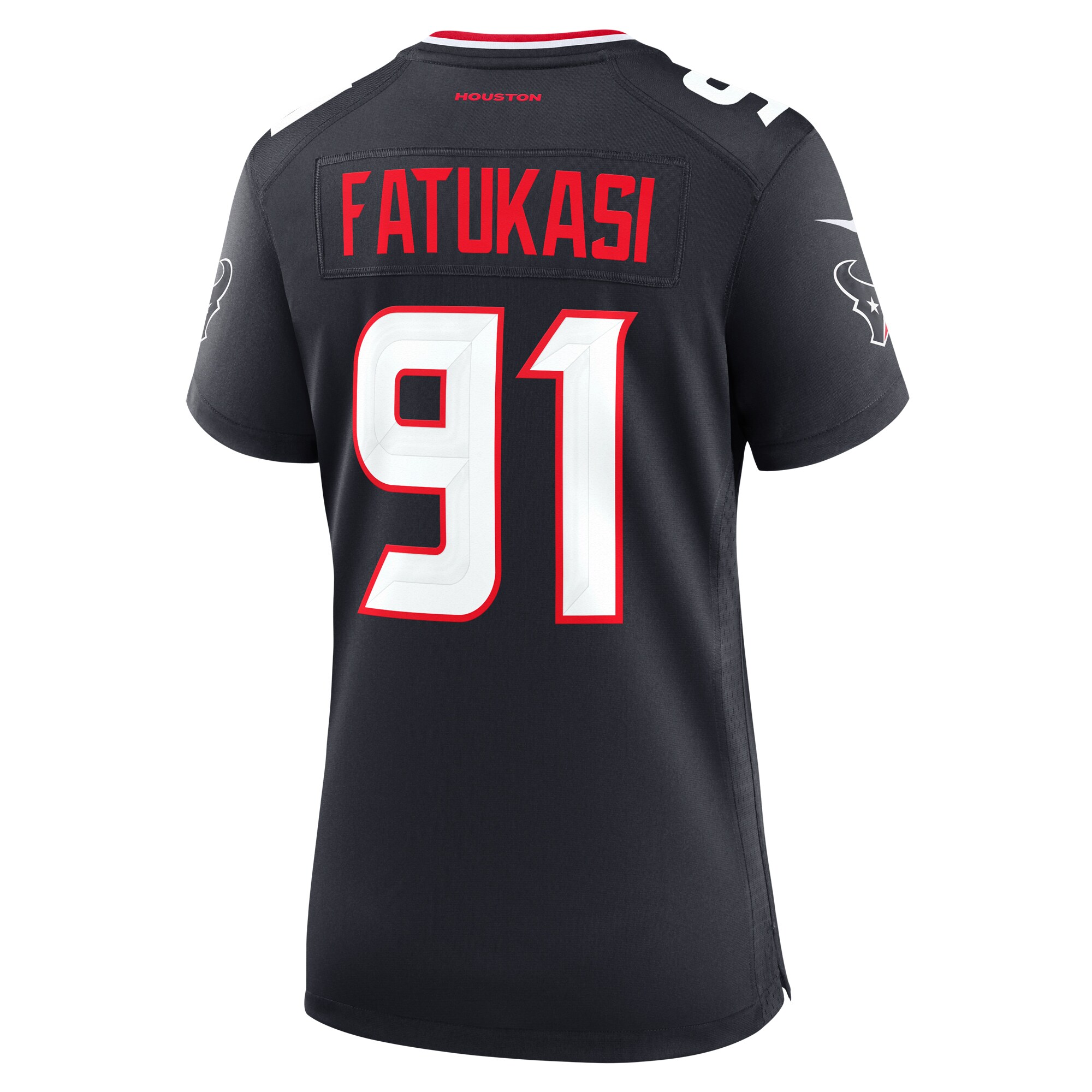 Women's Houston Texans Folorunso Fatukasi Navy Team Game Jersey JS5572 nicesnker - Image 3