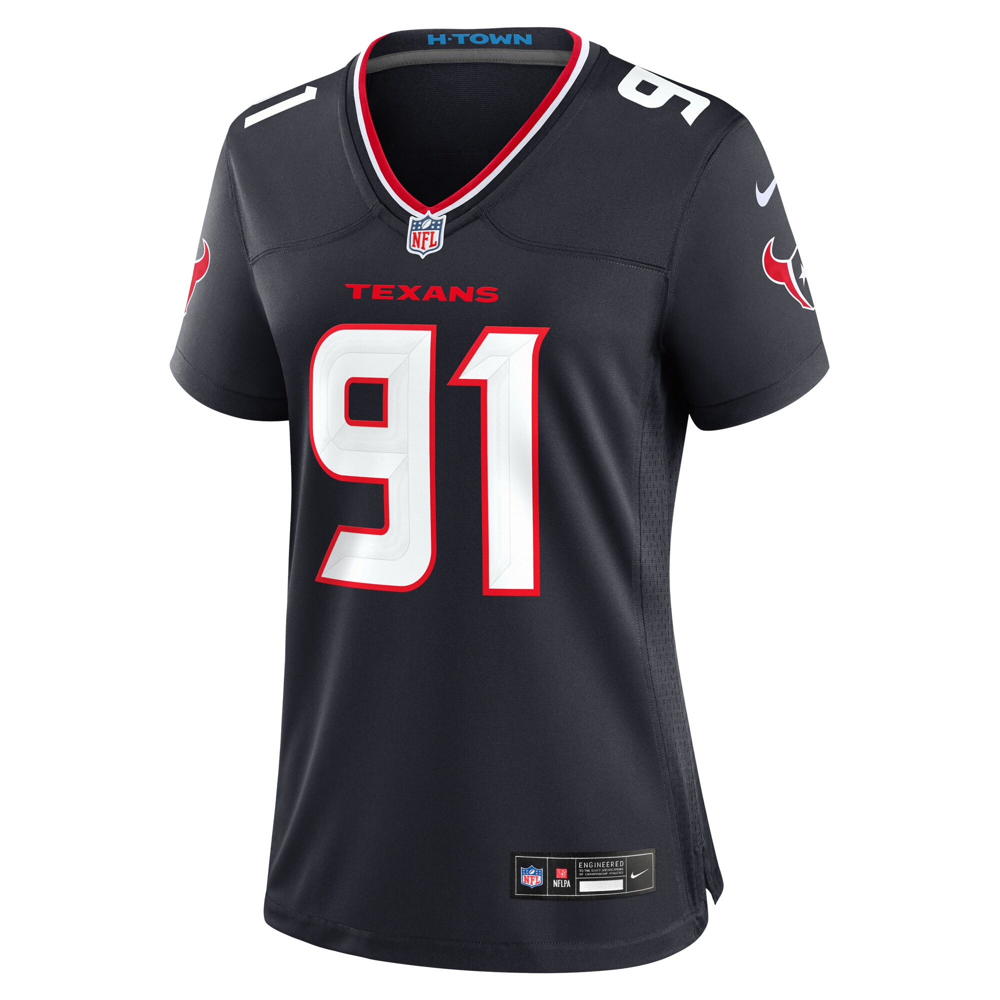 Women's Houston Texans Folorunso Fatukasi Navy Team Game Jersey JS5572 nicesnker - Image 2