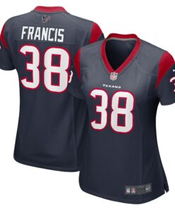 Women's Houston Texans Jacobi Francis Navy Game Player Jersey JS3298 nicesnker