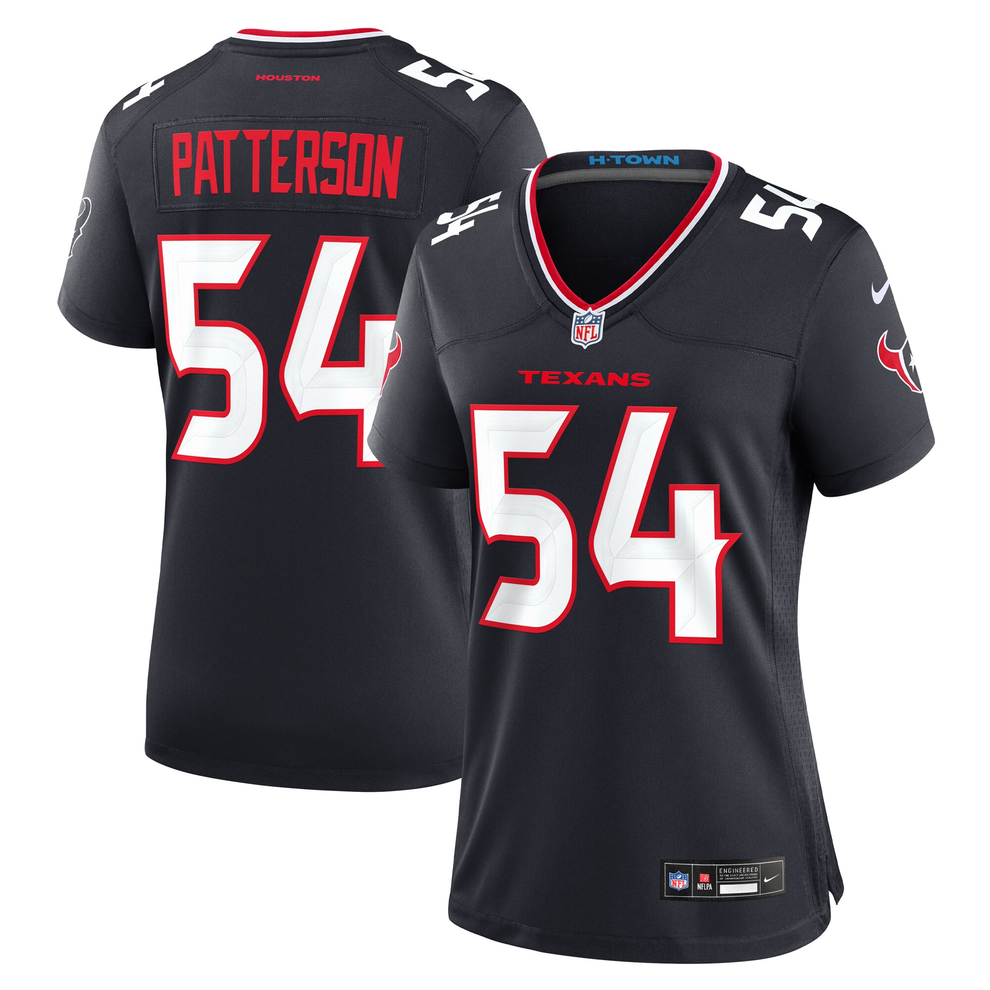 Women's Houston Texans Jarrett Patterson Navy Team Game Jersey JS7242 nicesnker