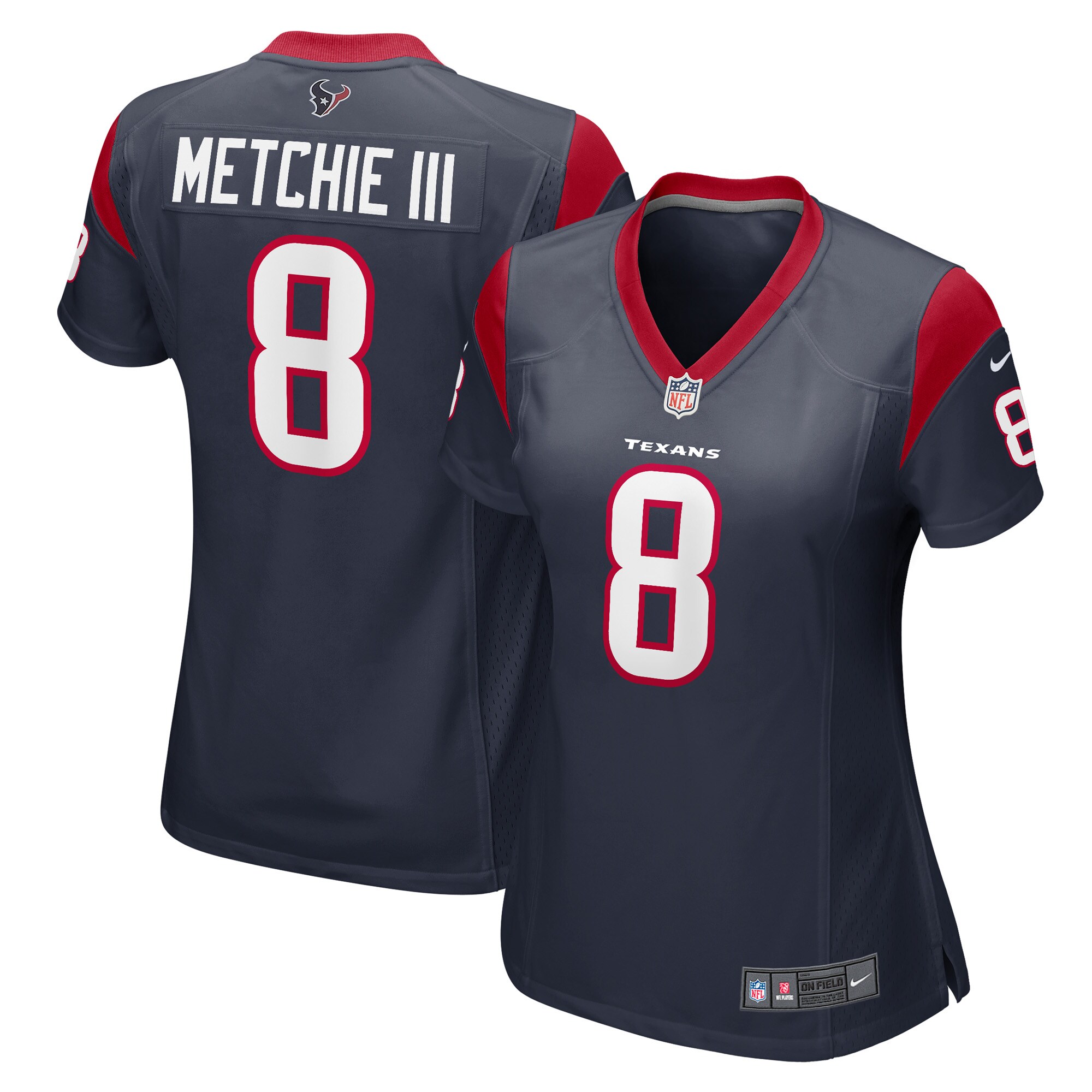 Women's Houston Texans John Metchie III Navy Game Player Jersey JS3291 nicesnker