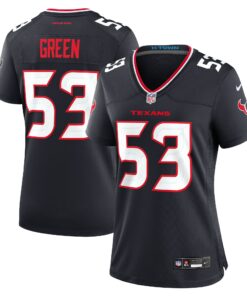 Women's Houston Texans Kendrick Green Navy Team Game Jersey JS2922 nicesnker