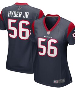 Women's Houston Texans Kerry Hyder Jr. Navy Game Jersey JS6360 nicesnker