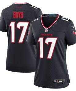 Women's Houston Texans Kris Boyd Navy Team Game Jersey JS3086 nicesnker