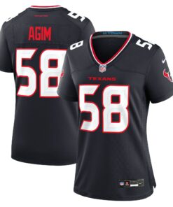 Women's Houston Texans McTelvin Agim Navy Team Game Jersey JS2613 nicesnker