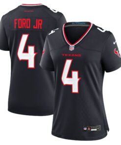 Women's Houston Texans Mike Ford Navy Team Game Jersey JS4833 nicesnker