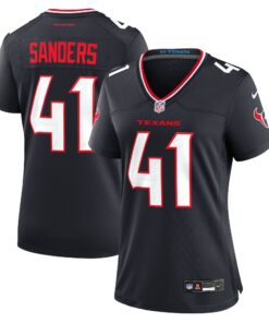 Women's Houston Texans Myjai Sanders Navy Team Game Jersey JS3386 nicesnker