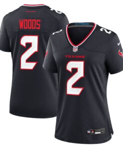 Women's Houston Texans Robert Woods Navy Team Game Jersey JS5320 nicesnker