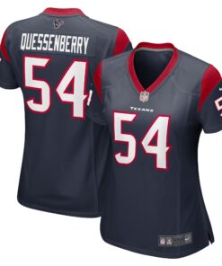 Women's Houston Texans Scott Quessenberry Navy Game Player Jersey JS2239 nicesnker