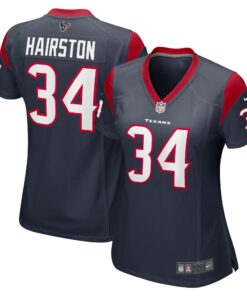 Women's Houston Texans Troy Hairston Navy Game Player Jersey JS1971 nicesnker