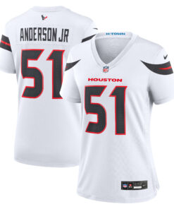 Women's Houston Texans Will Anderson Jr. White Game Jersey JS2039 nicesnker