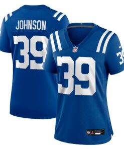 Women's Indianapolis Colts Alex Johnson Royal Team Game Jersey JS5397 nicesnker
