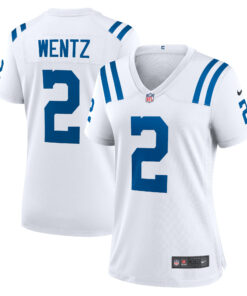 Women's Indianapolis Colts Carson Wentz White Game Jersey JS3445 nicesnker