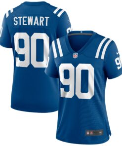 Women's Indianapolis Colts Grover Stewart Royal Game Jersey JS9101 nicesnker