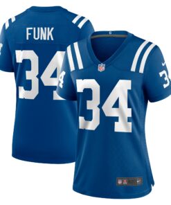 Women's Indianapolis Colts Jake Funk Royal Team Game Jersey JS8409 nicesnker