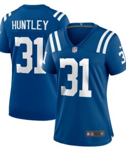 Women's Indianapolis Colts Jason Huntley Royal Team Game Jersey JS4714 nicesnker