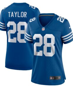 Women's Indianapolis Colts Jonathan Taylor Royal Alternate Game Jersey JS5094 nicesnker