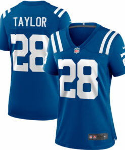 Women's Indianapolis Colts Jonathan Taylor Royal Player Game Jersey JS4533 nicesnker