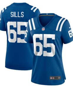 Women's Indianapolis Colts Josh Sills Royal Team Game Jersey JS6533 nicesnker