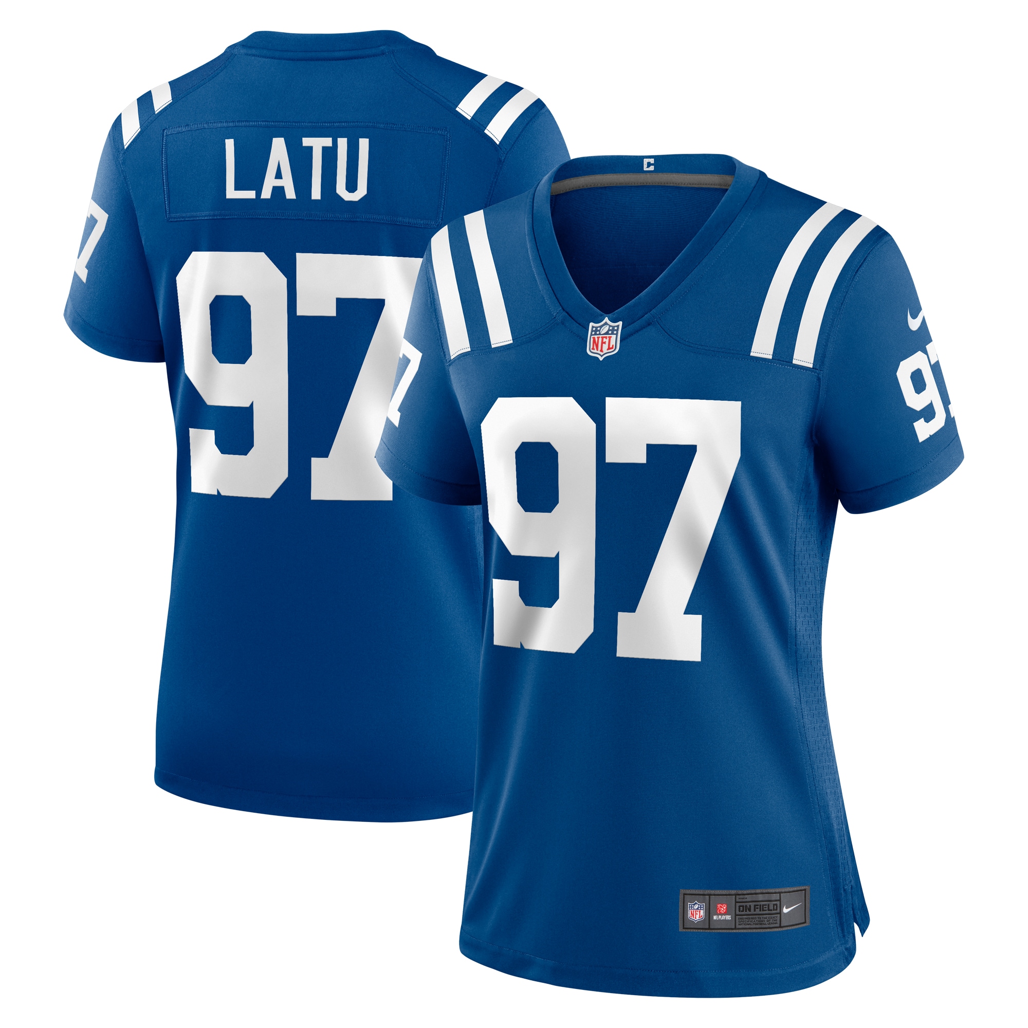 Women's Indianapolis Colts Laiatu Latu Royal Game Jersey JS7056 nicesnker