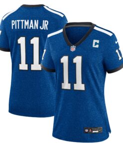 Women's Indianapolis Colts Michael Pittman Jr. Blue Player Jersey JS4755 nicesnker