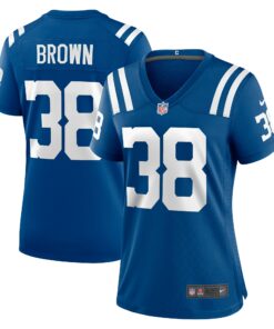 Women's Indianapolis Colts Pharaoh Brown Royal Game Player Jersey JS3408 nicesnker