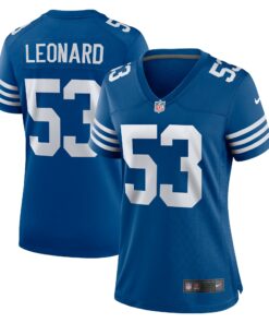 Women's Indianapolis Colts Shaquille Leonard Royal Alternate Game Jersey JS5355 nicesnker
