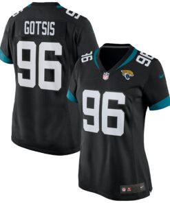 Women's Jacksonville Jaguars Adam Gotsis Black Game Jersey JS8528 nicesnker