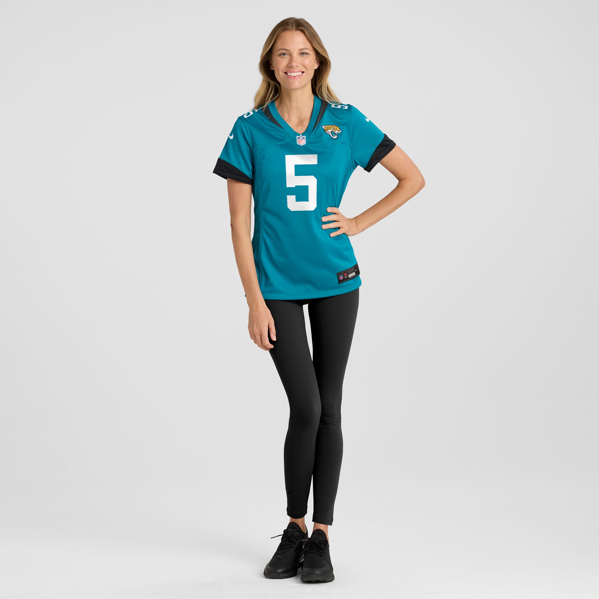 Women's Jacksonville Jaguars Andre Cisco Teal Game Player Jersey JS3743 nicesnker - Image 4