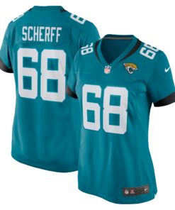 Women's Jacksonville Jaguars Brandon Scherff Teal Game Player Jersey JS7102 nicesnker