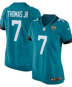 Women's Jacksonville Jaguars Brian Thomas Jr. Teal Game Jersey JS2655 nicesnker