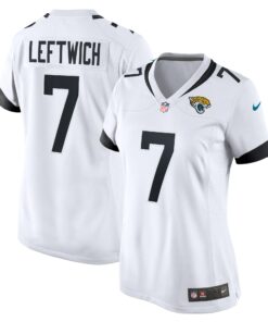 Women's Jacksonville Jaguars Byron Leftwich White Retired Player Game Jersey JS9156 nicesnker