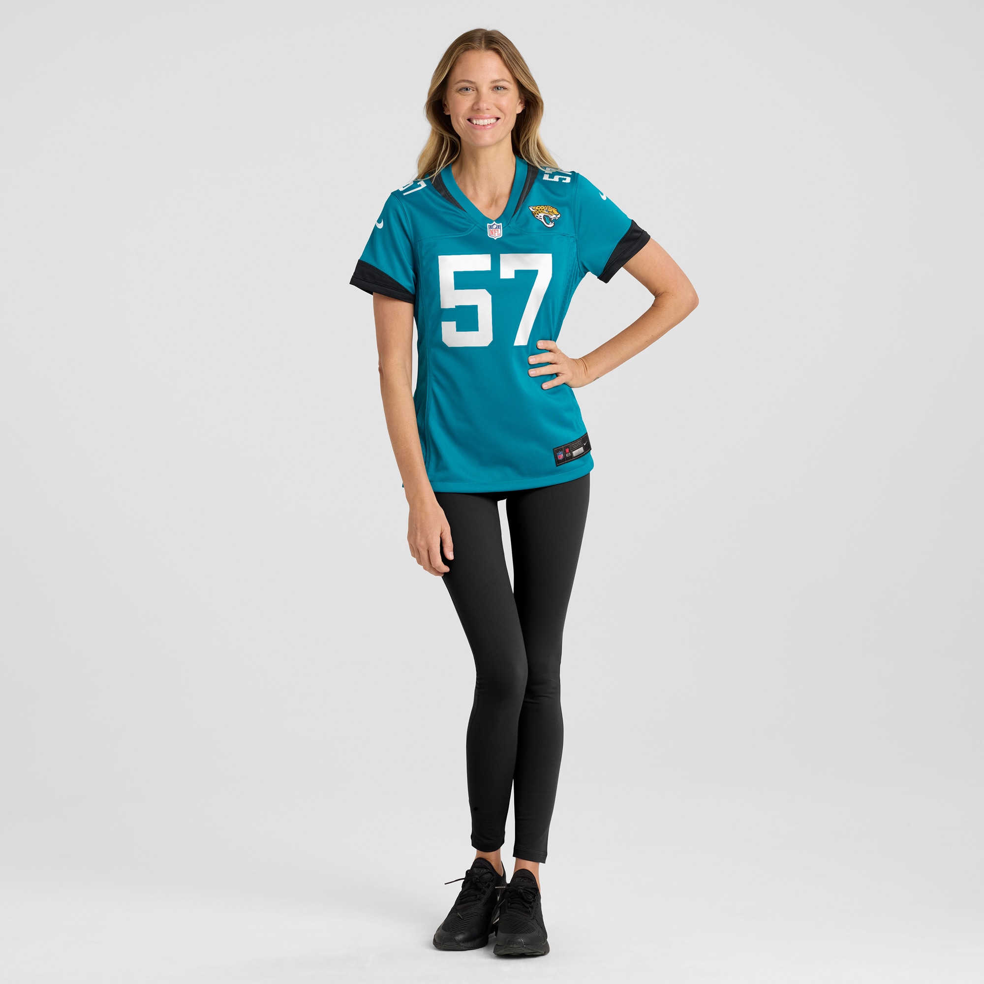 Women's Jacksonville Jaguars Caleb Johnson Teal Game Player Jersey JS1639 nicesnker - Image 4