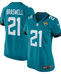 Women's Jacksonville Jaguars Christian Braswell Teal Team Game Jersey JS7334 nicesnker