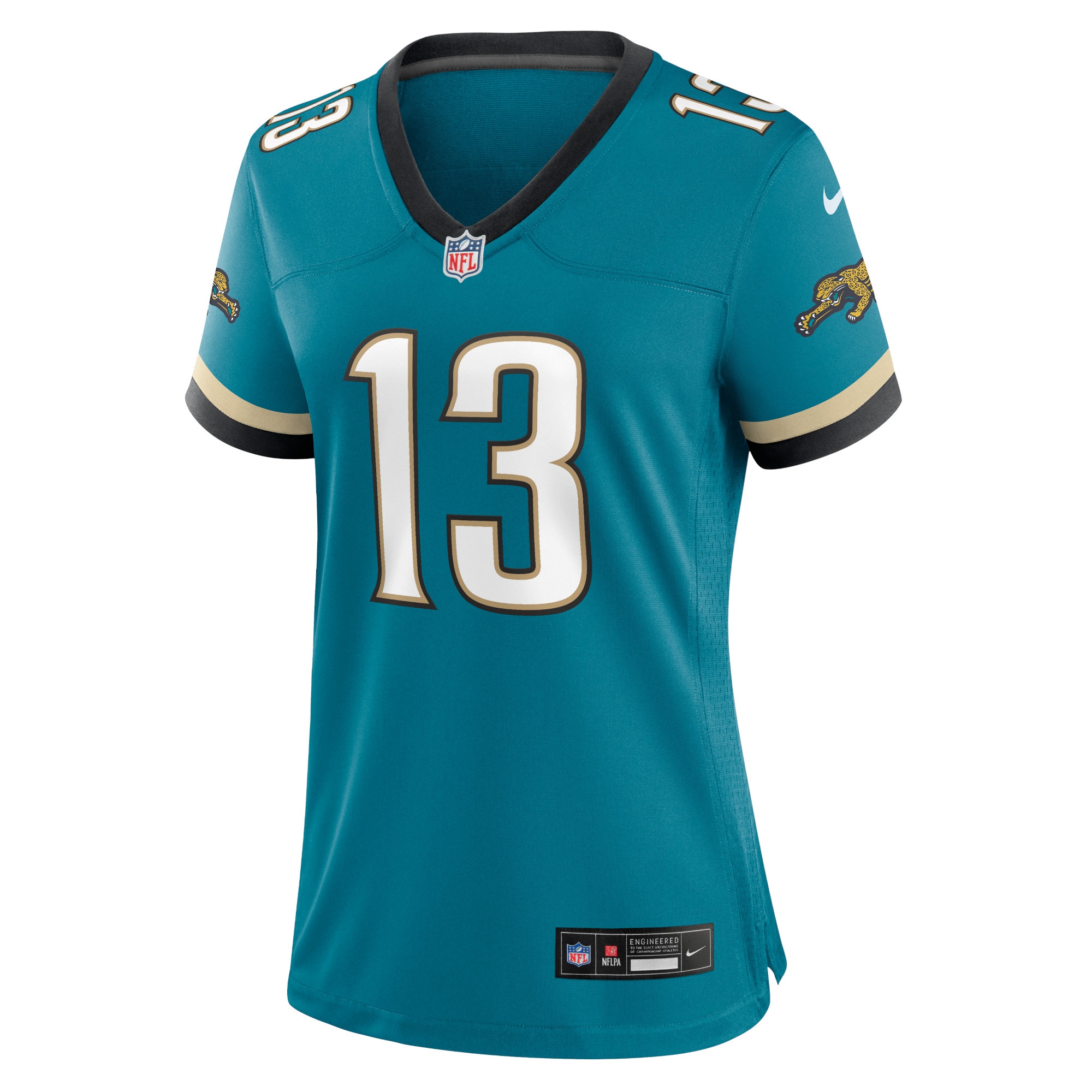 Women's Jacksonville Jaguars Christian Kirk Teal Prowler Throwback Game Jersey JS4921 nicesnker - Image 2