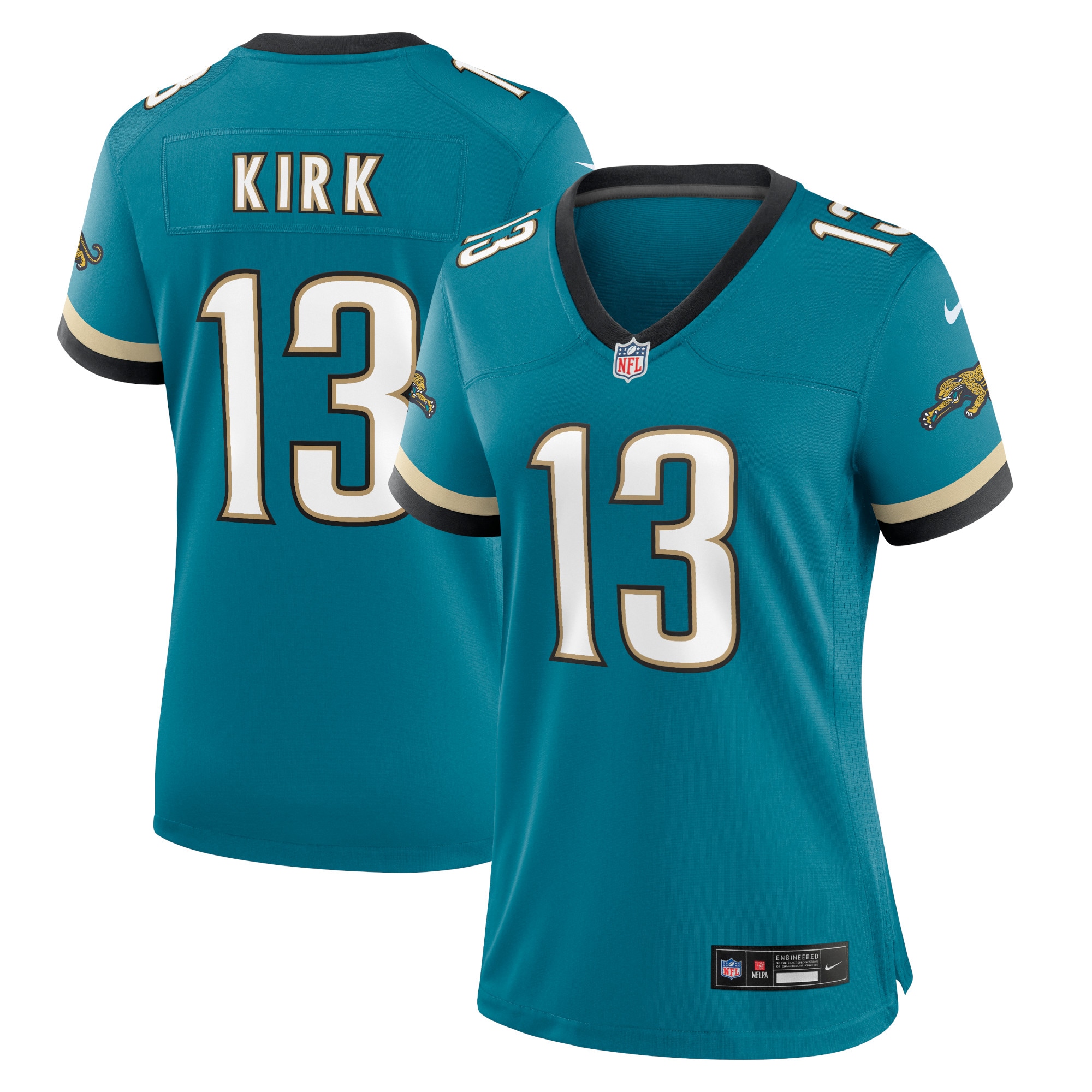 Women's Jacksonville Jaguars Christian Kirk Teal Prowler Throwback Game Jersey JS4921 nicesnker
