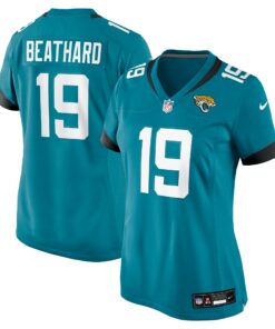 Women's Jacksonville Jaguars C.J. Beathard Teal Game Jersey JS1932 nicesnker
