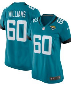 Women's Jacksonville Jaguars Darryl Williams Teal Game Player Jersey JS1440 nicesnker