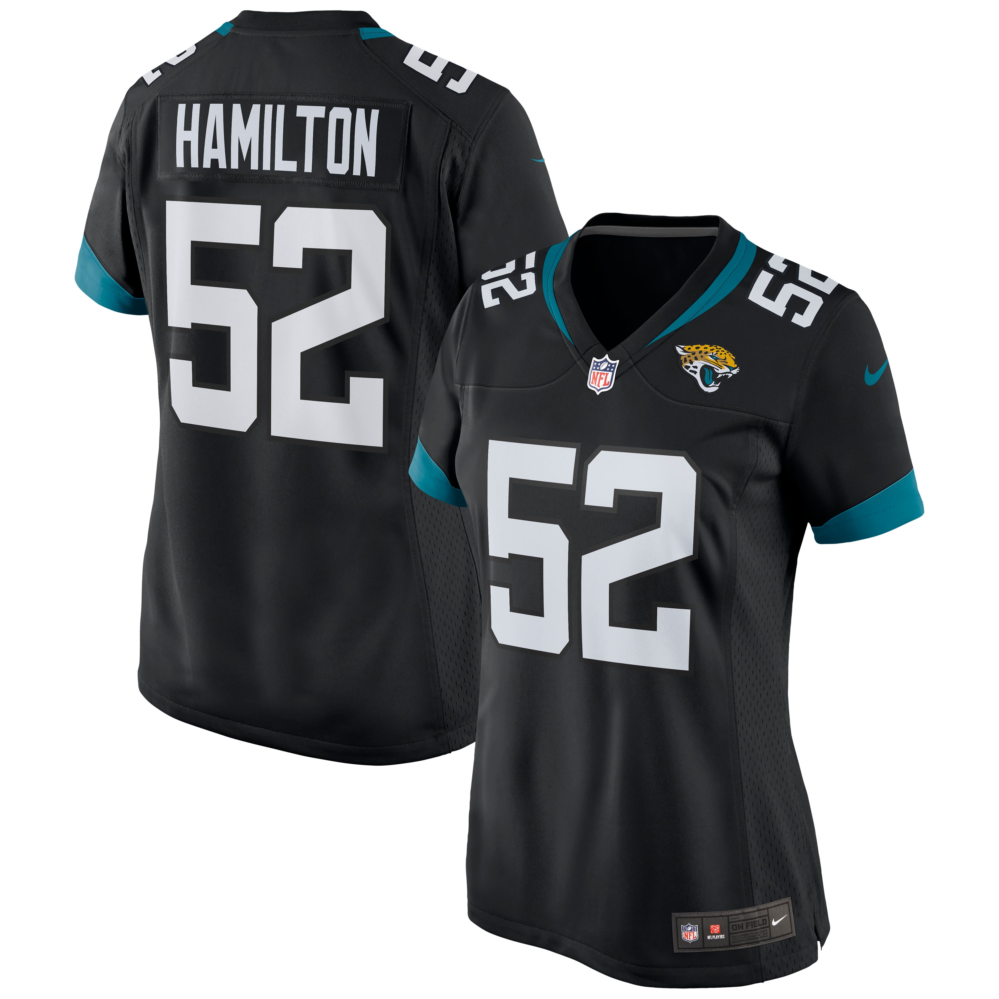 Women's Jacksonville Jaguars DaVon Hamilton Black Game Jersey JS5091 nicesnker