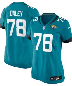 Women's Jacksonville Jaguars Dennis Daley Teal Game Jersey JS3822 nicesnker
