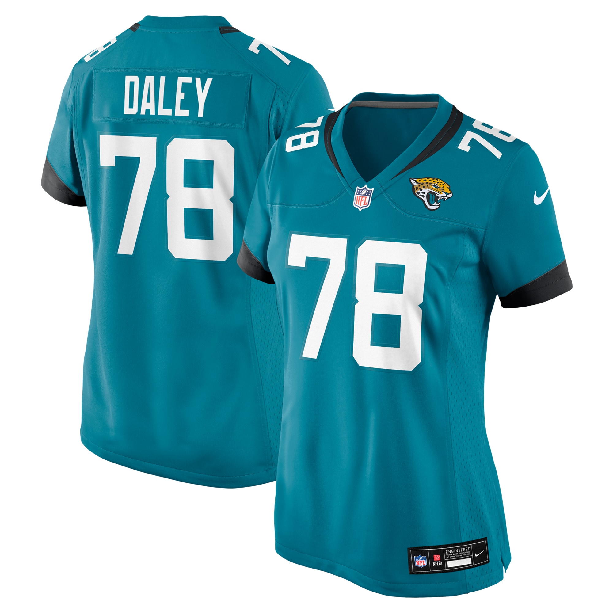 Women's Jacksonville Jaguars Dennis Daley Teal Game Jersey JS3822 nicesnker