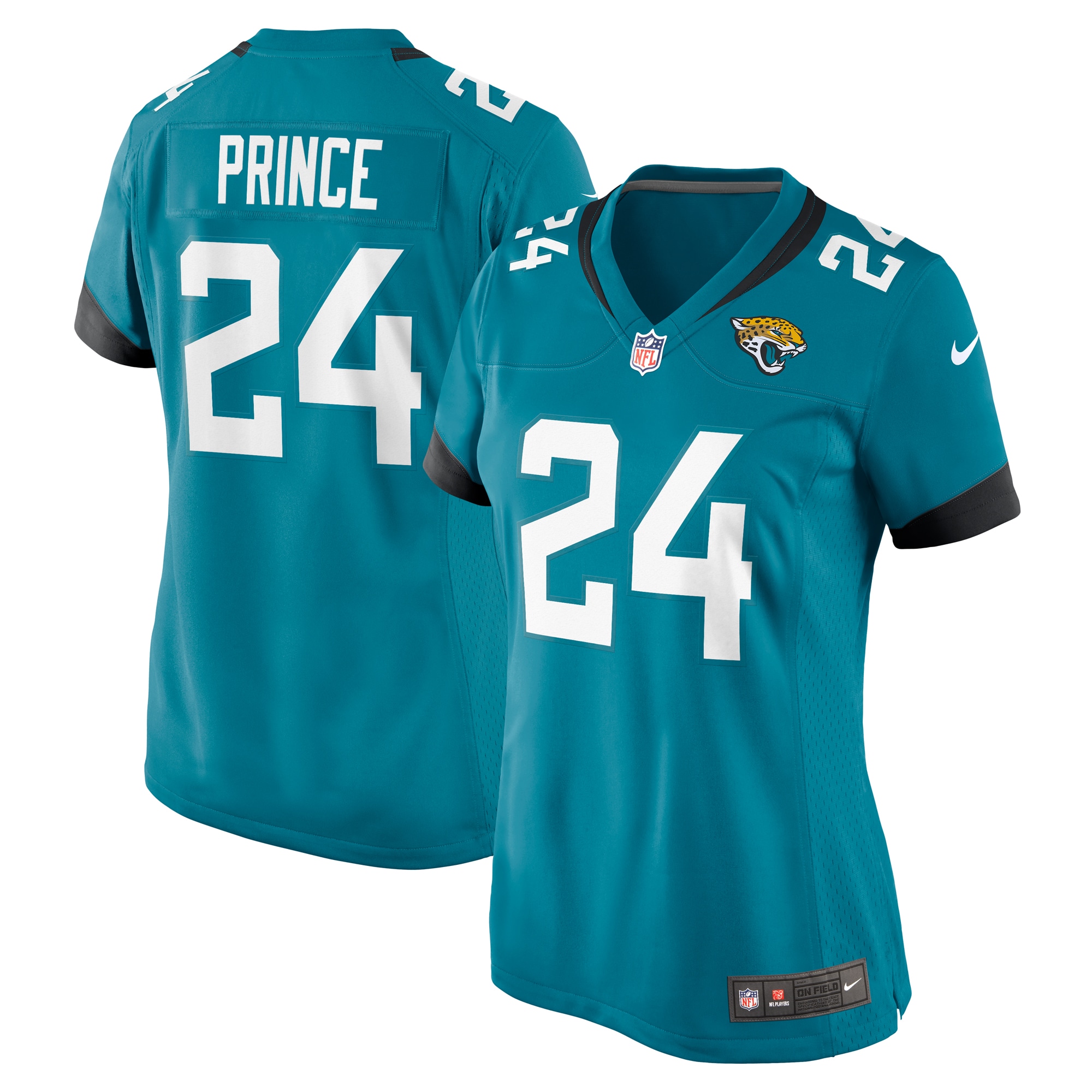 Women's Jacksonville Jaguars De??ntre Prince Teal Game Jersey JS5280 nicesnker