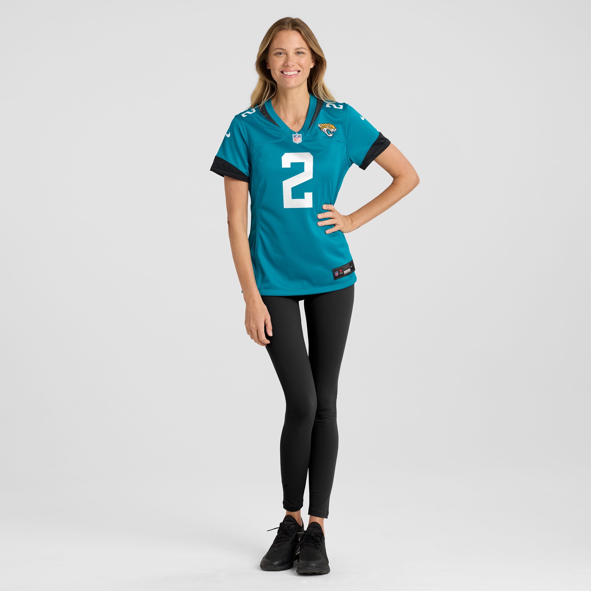 Women's Jacksonville Jaguars D'Ernest Johnson Teal Game Jersey JS7978 nicesnker - Image 4