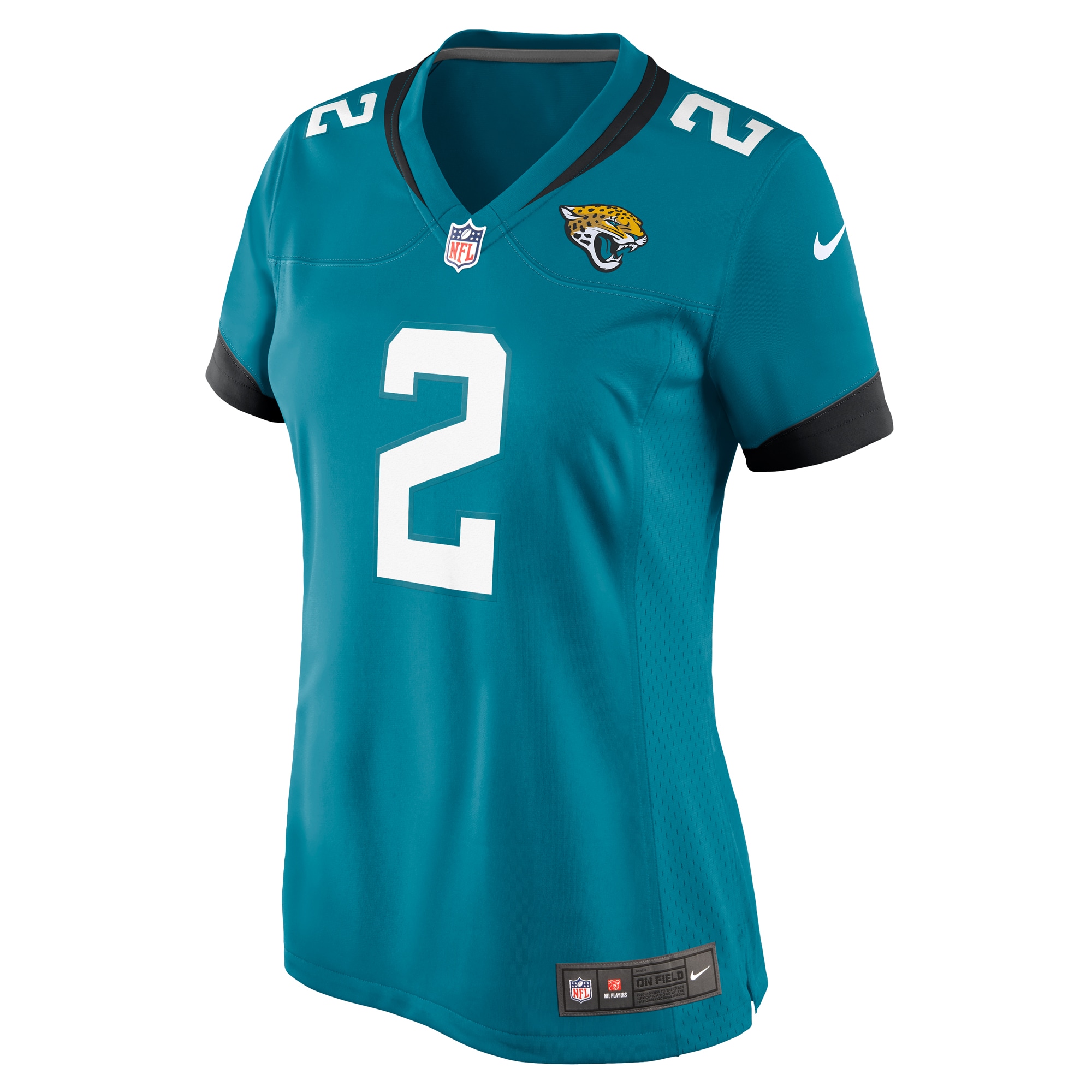 Women's Jacksonville Jaguars D'Ernest Johnson Teal Game Jersey JS7978 nicesnker - Image 2