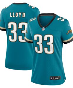 Women's Jacksonville Jaguars Devin Lloyd Teal Prowler Throwback Game Jersey JS3026 nicesnker