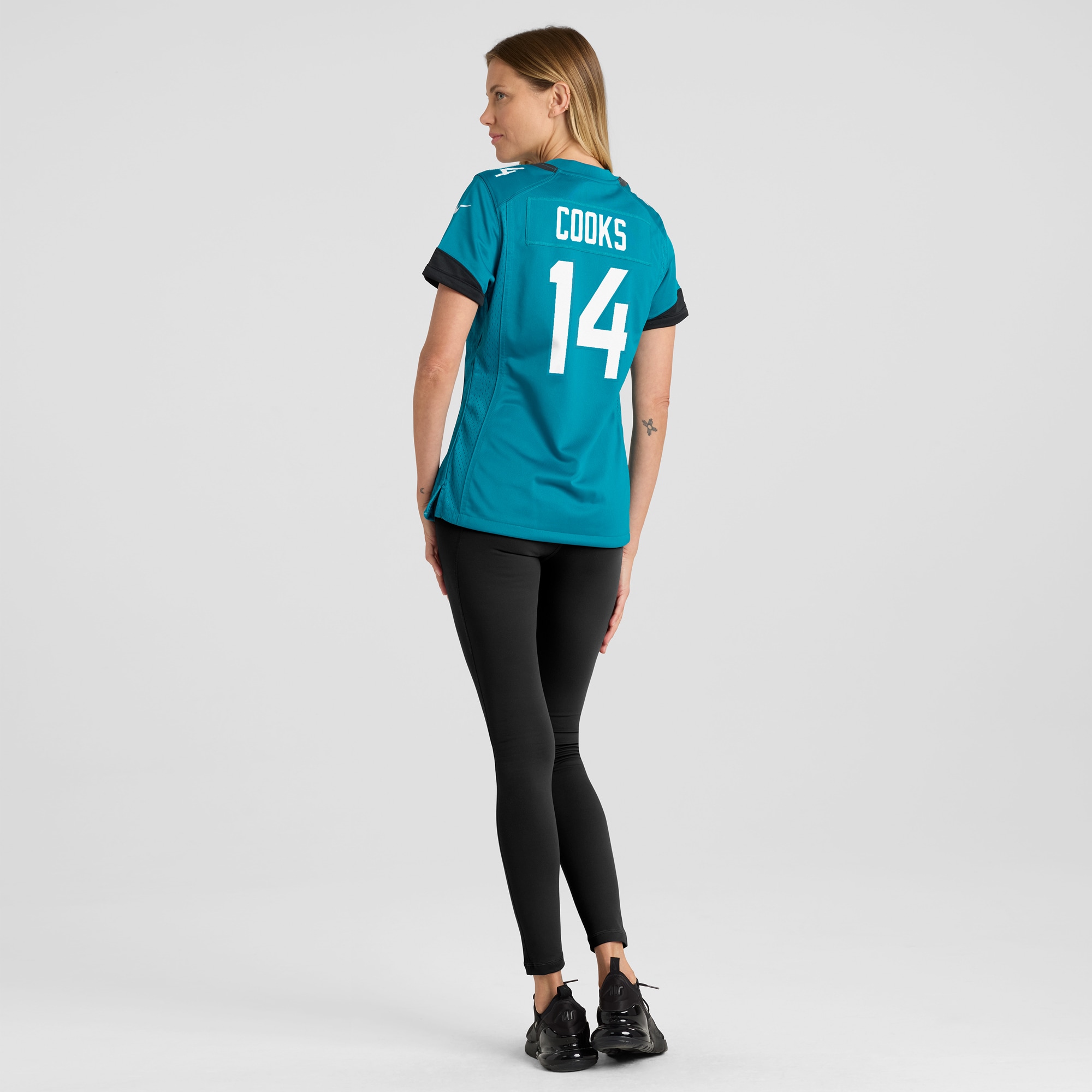 Women's Jacksonville Jaguars Elijah Cooks Teal Team Game Jersey JS2890 nicesnker - Image 5